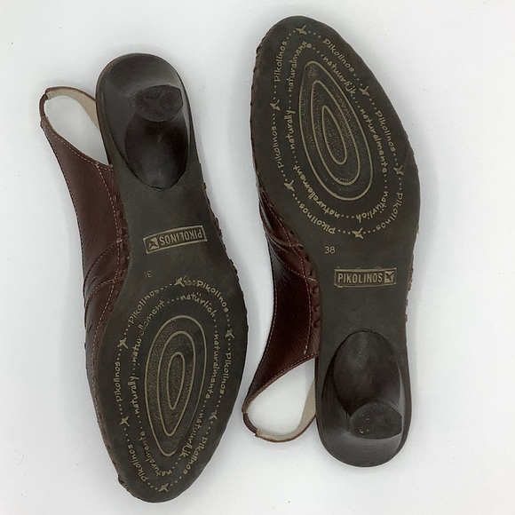 Pikolinos San Remo Leather Cut Out Slingback Shoes | EU 38 - Picture 7 of 8